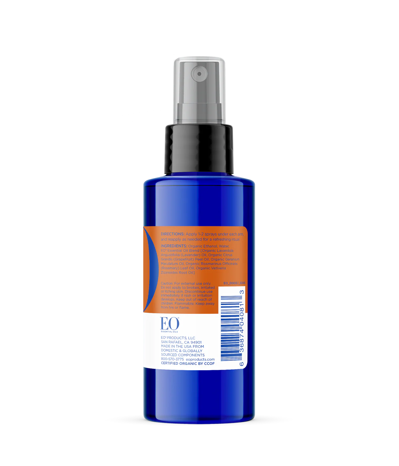 Certified Organic Deodorant Spray Citrus Case Pack of 24 - Image 5