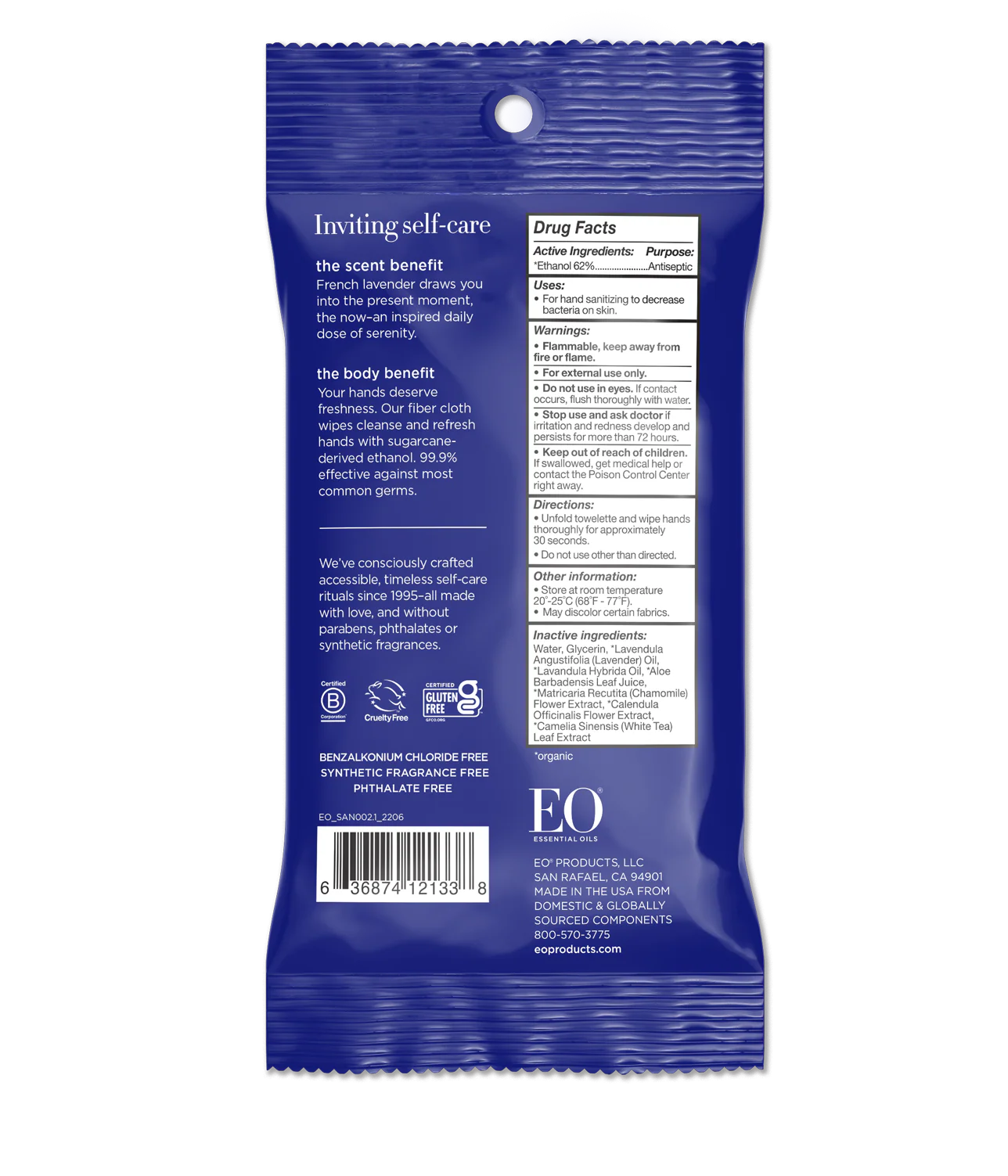 French Lavender Resealable Hand Sanitizer Wipes Case Pack of 10 - Image 5