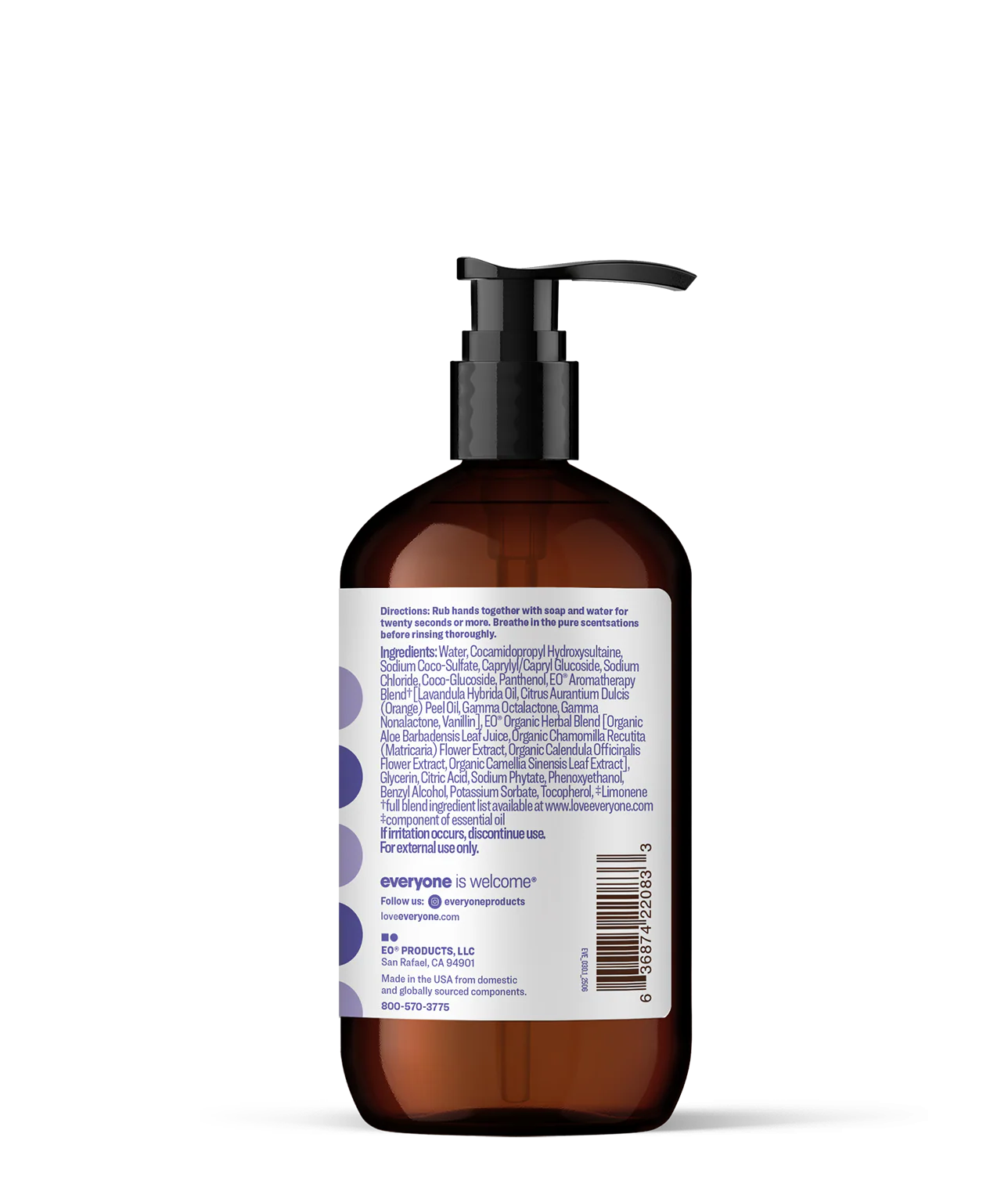 Lavender + Coconut Hand Soap 12.75 oz Case Pack of 6 - Image 3